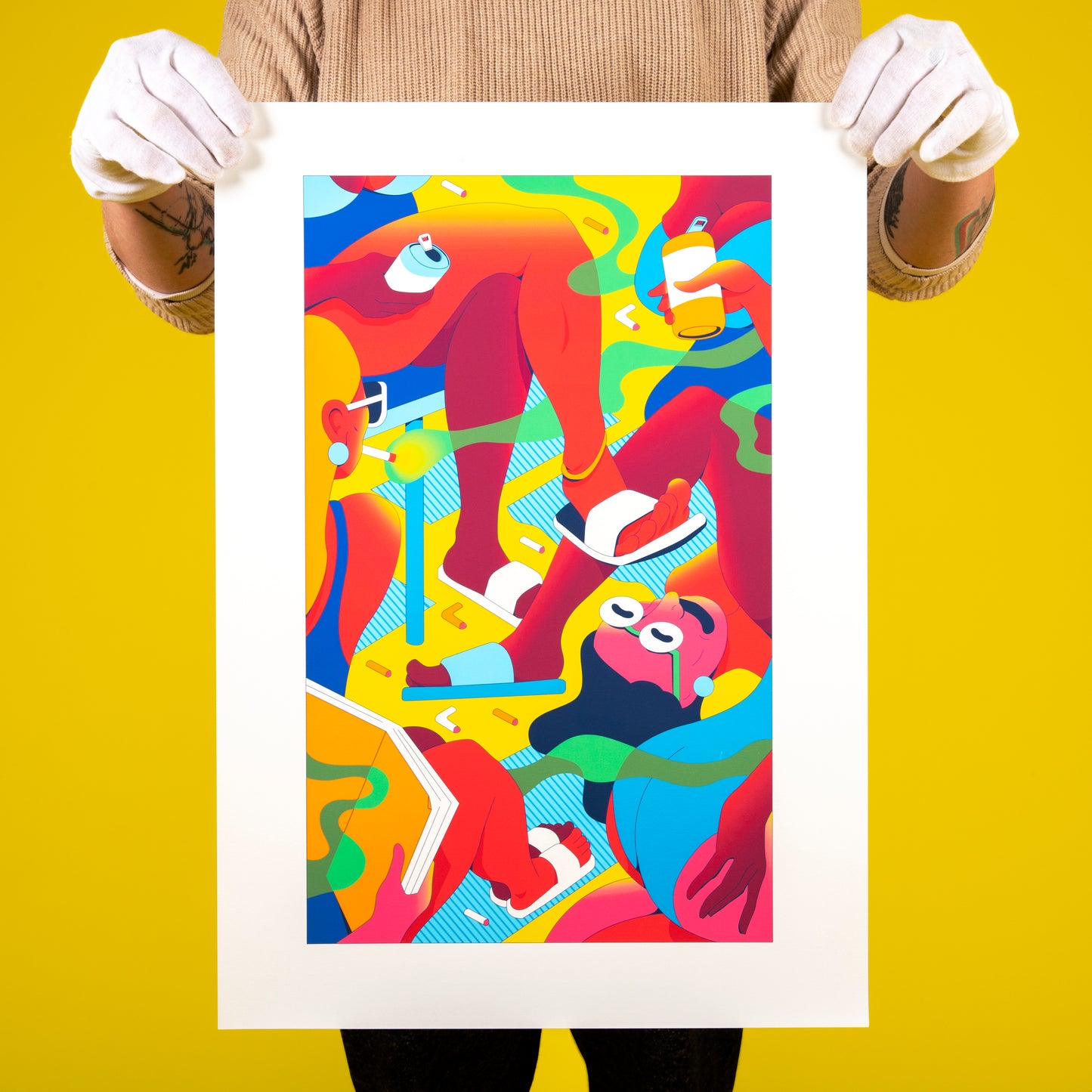 "I'd rather be at the beach with my friends" A2 Print