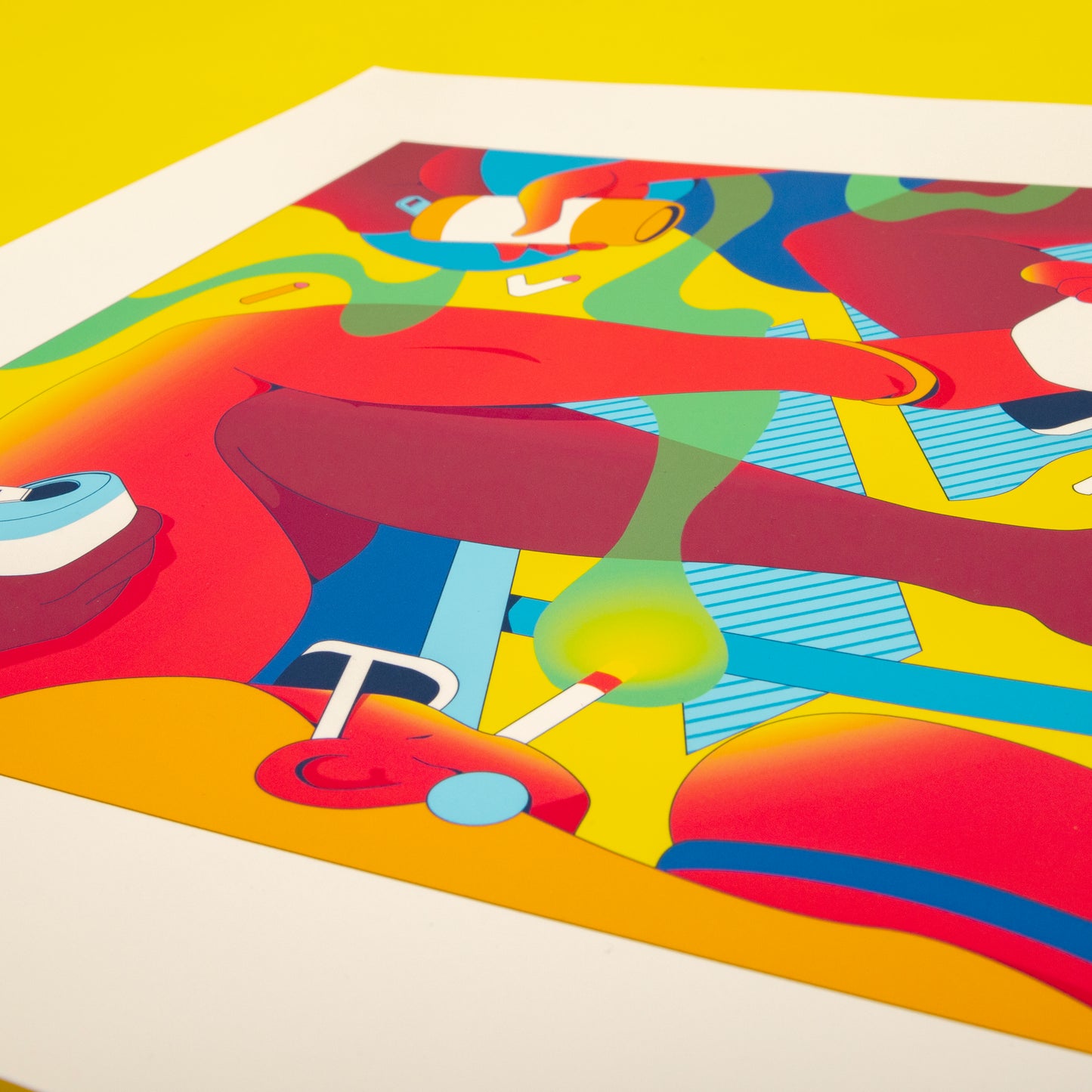 "I'd rather be at the beach with my friends" A2 Print
